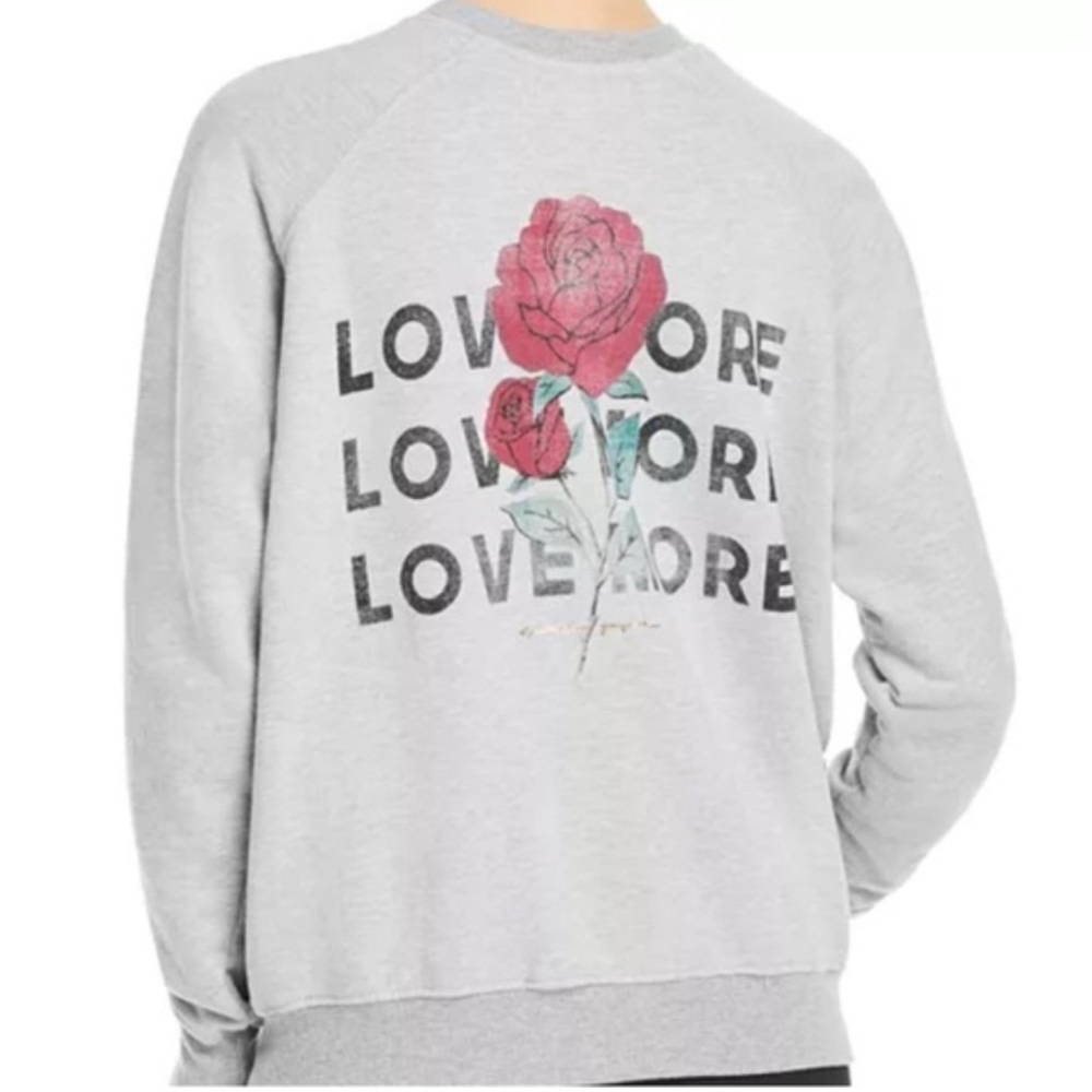 Spiritual Gangster Love More Gray Crewneck Sweatshirt XS
